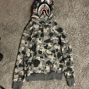 BAPE Shark Hoodie - Grey Camo